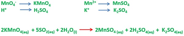 balancing KMnO4 + SO2 reaction